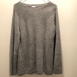 🔹Donating🔹Talbots Speckle Gray Knit Sweater